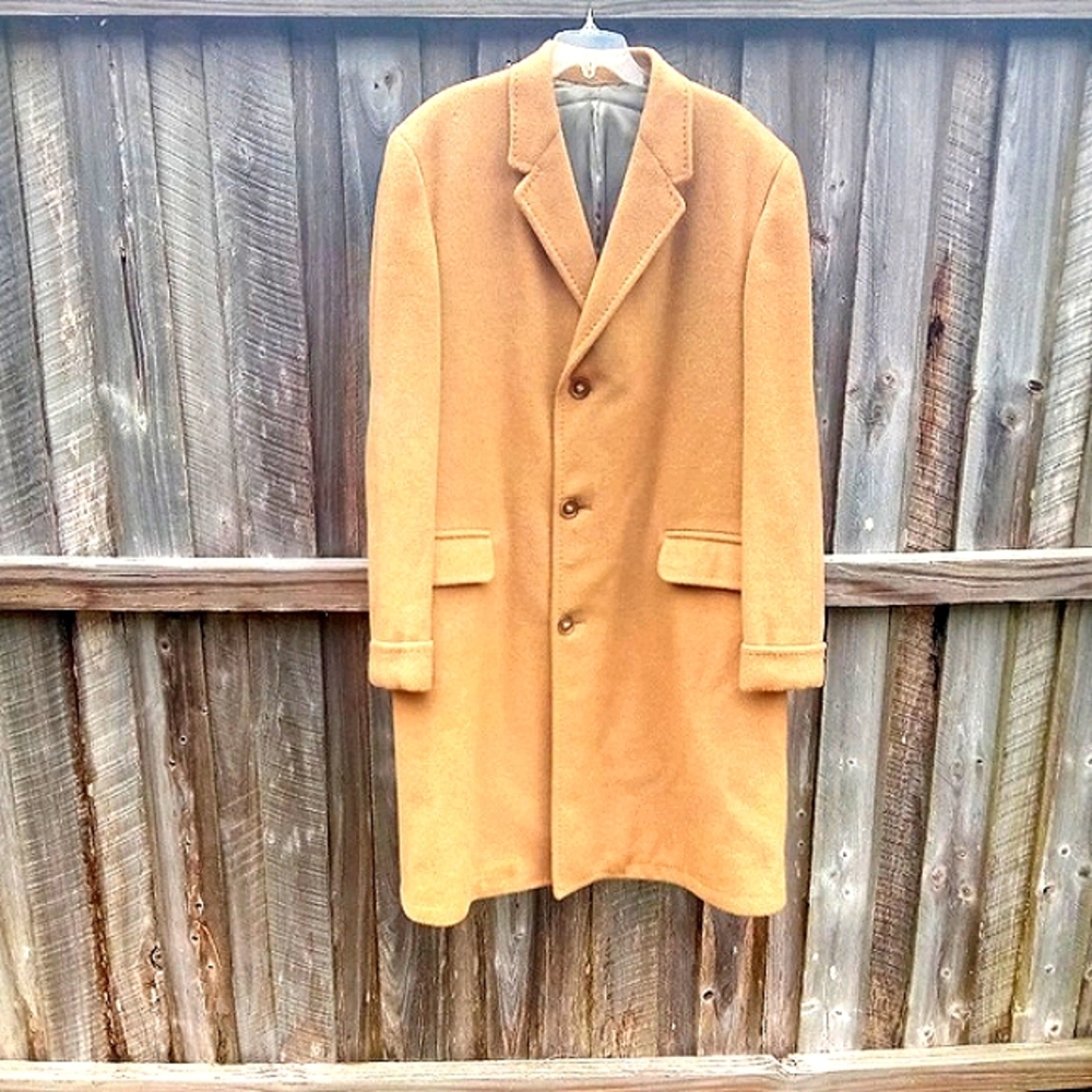 Mens Mark Royal Camel Cashmere Trench Coat Men's